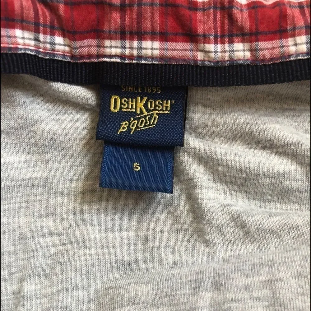 Oshkosh b’gosh Red Plaid Button Down Lined Shirt 5
